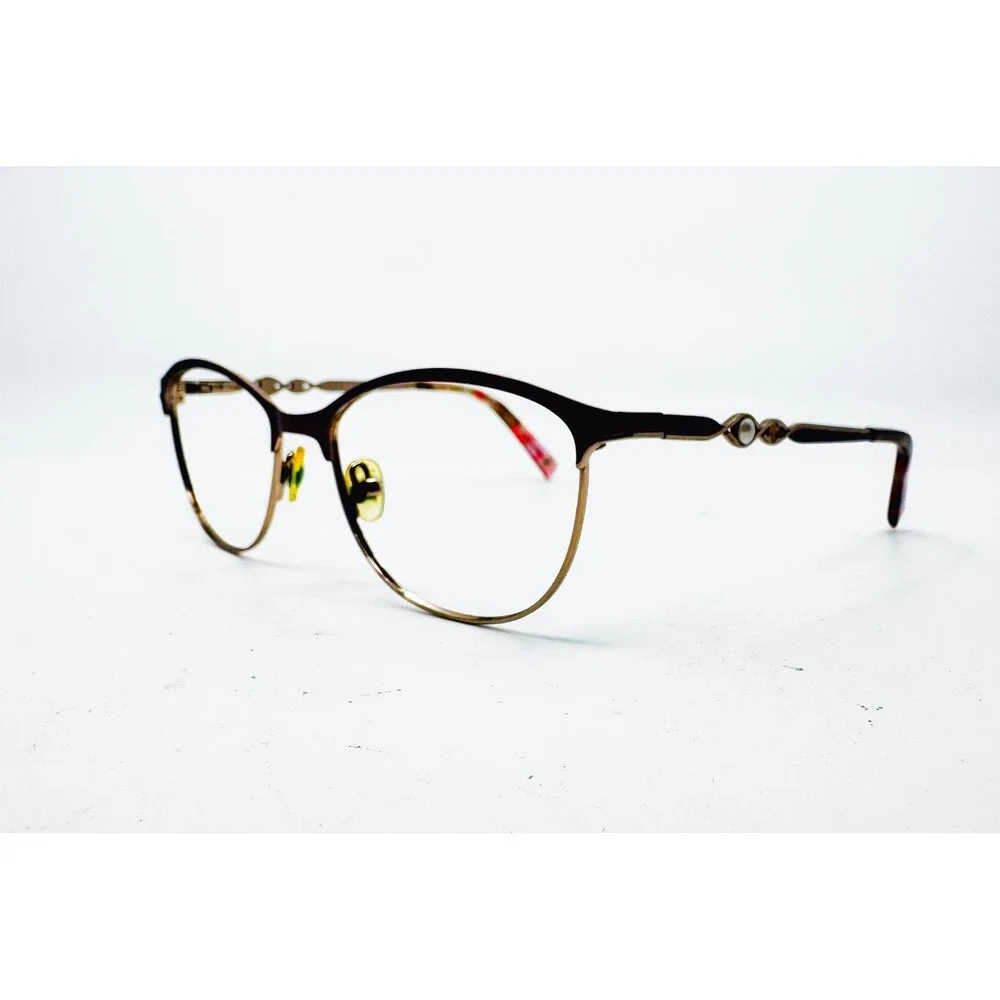 Bulova Eyeglasses Womens Wine Kimmswick Cat Eye Frames 52-17-135